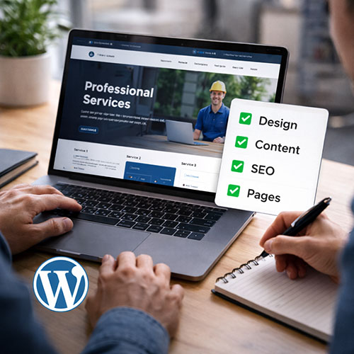 reviewing a WordPress website design before final launch