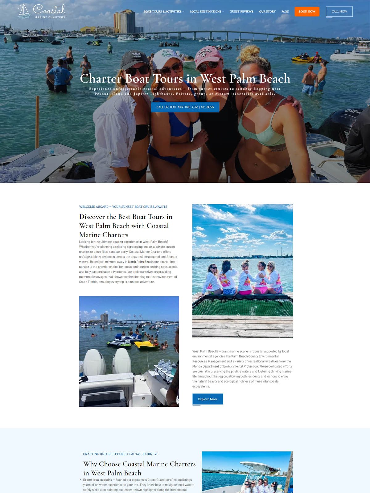Coastal Marine Charters - website project