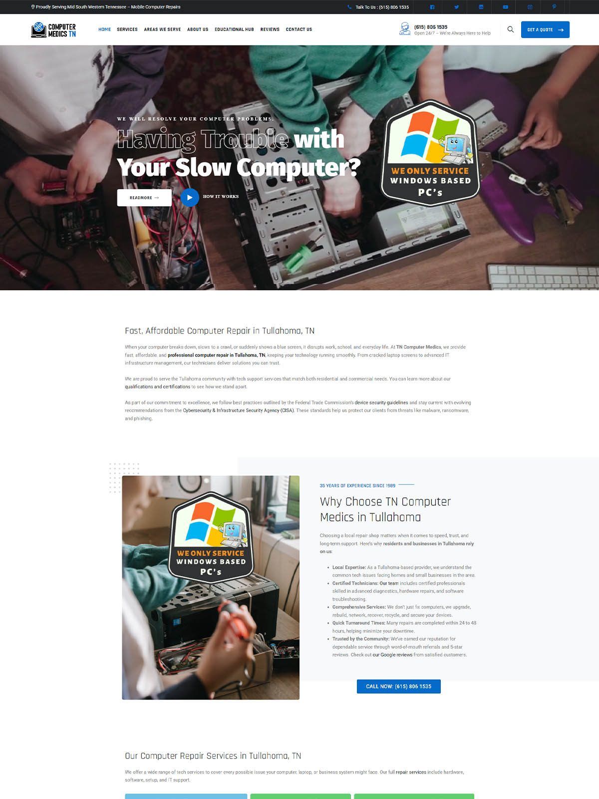 TN Computer Medics - website project